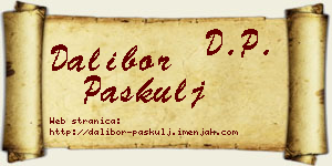 Dalibor Paskulj vizit kartica